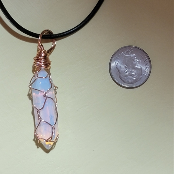 Wire Wrapped Opal Crystal Neck - Picture 5 of 5